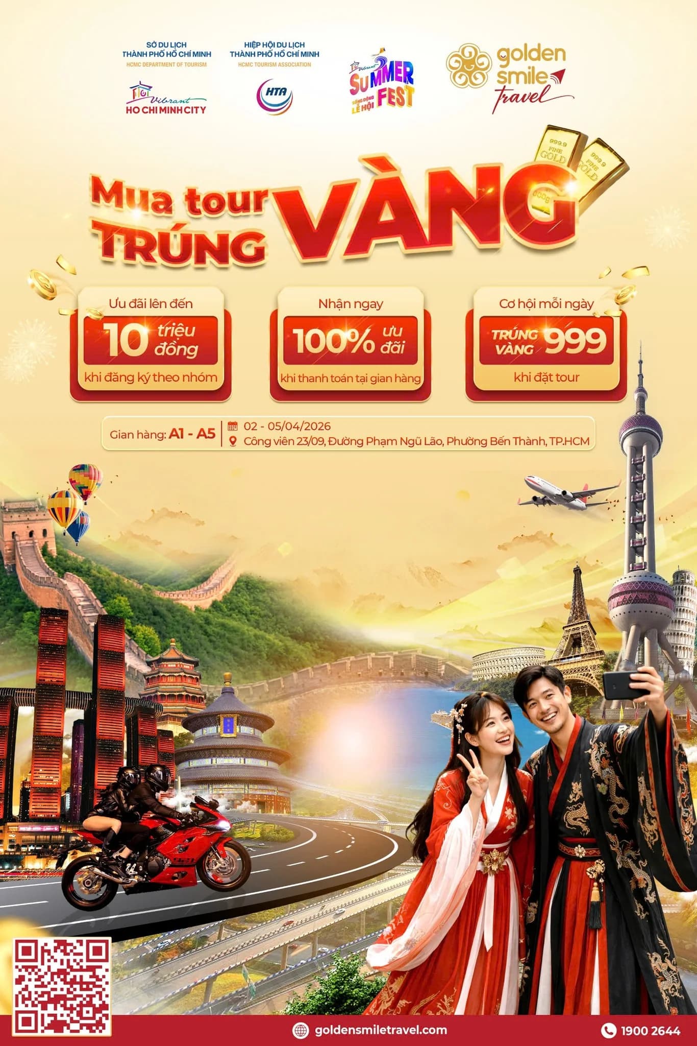 Ngày hội Du lịch TP.HCM 2026 | Mua Tour Trúng Vàng Tại Hội Chợ Du Lịch TPHCM