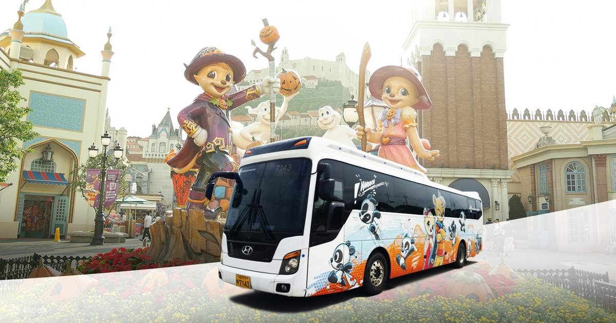 Đến Everland Hàn Quốc bằng Shuttle bus miễn phí