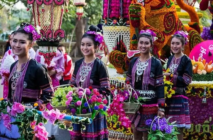 Lễ hội hoa đầy màu sắc tại Chiang Mai Thái Lan