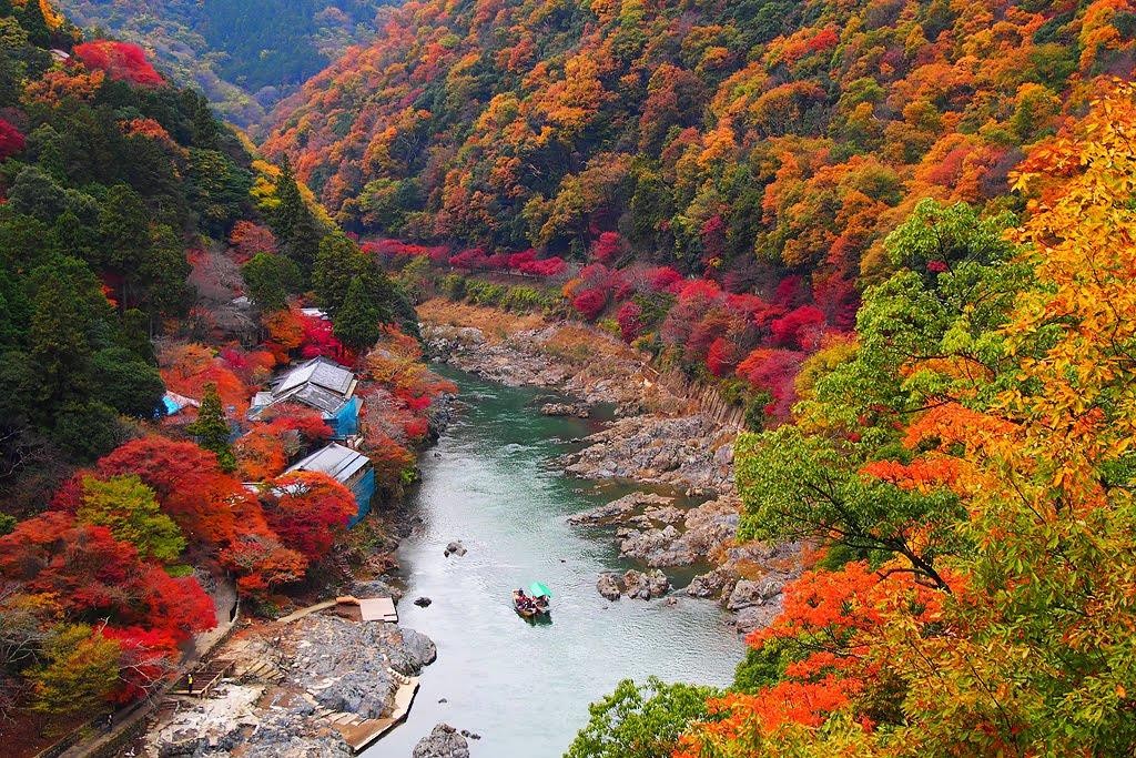 Khung cảnh lãng mạn vào mùa thu ở Nhật Bản