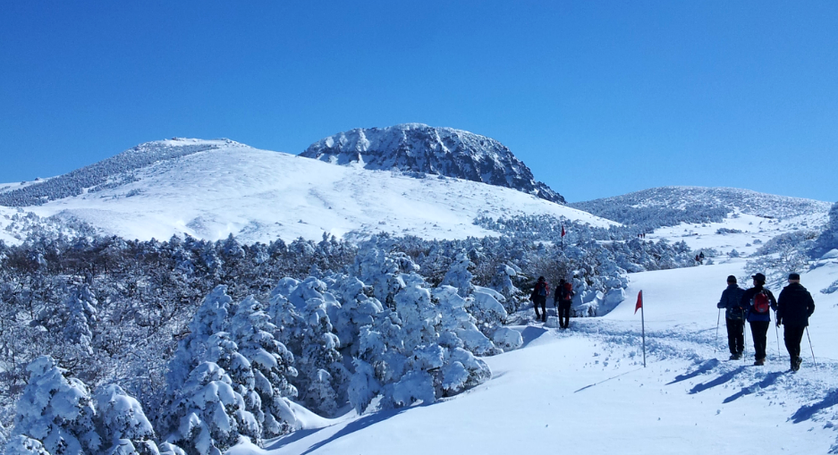 Trải nghiệm leo núi mùa đông ở đảo Jeju