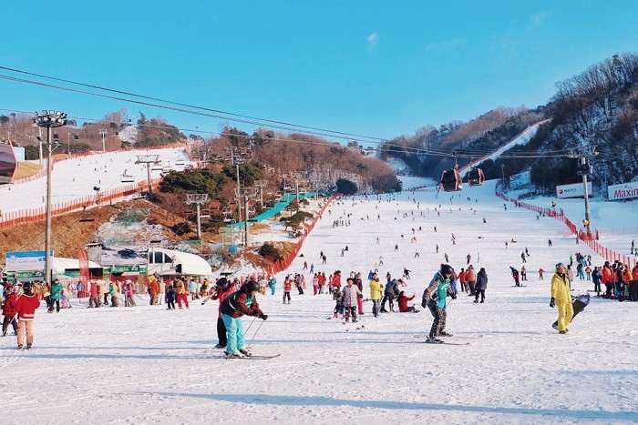 Trải nghiệm trượt tuyết ở xứ sở kim chi vào mùa đông