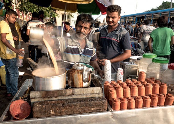 Đến Ấn Độ  dễ dàng bắt gặp những quầy bán Masala Chai ở khắp trên đường