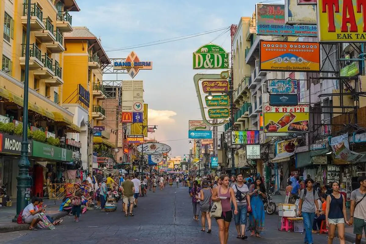 Phố Đi Bộ Khao San Road Bangkok.