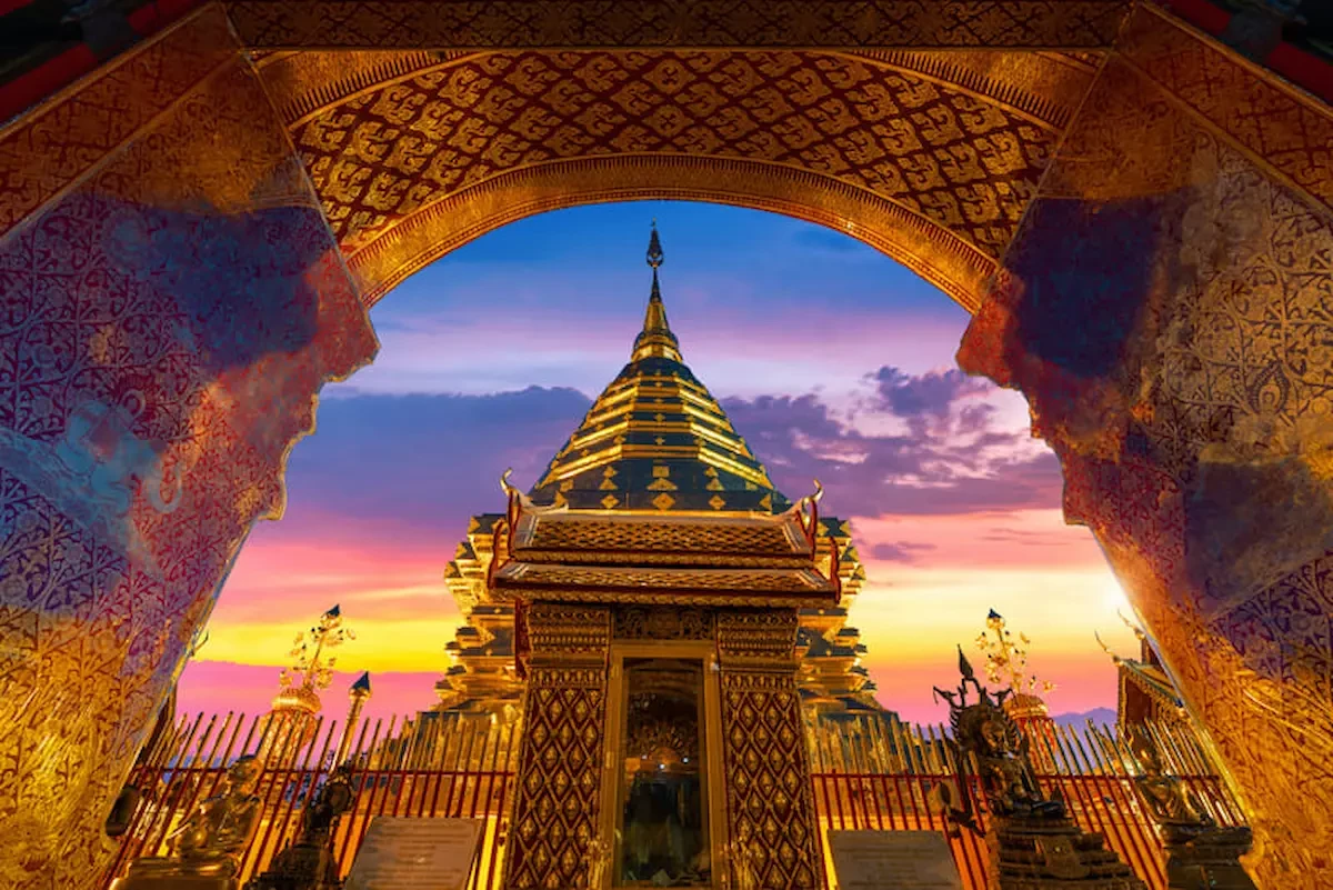 Ngôi chùa Wat Phra That Doi Suthep tại Chiang Mai.