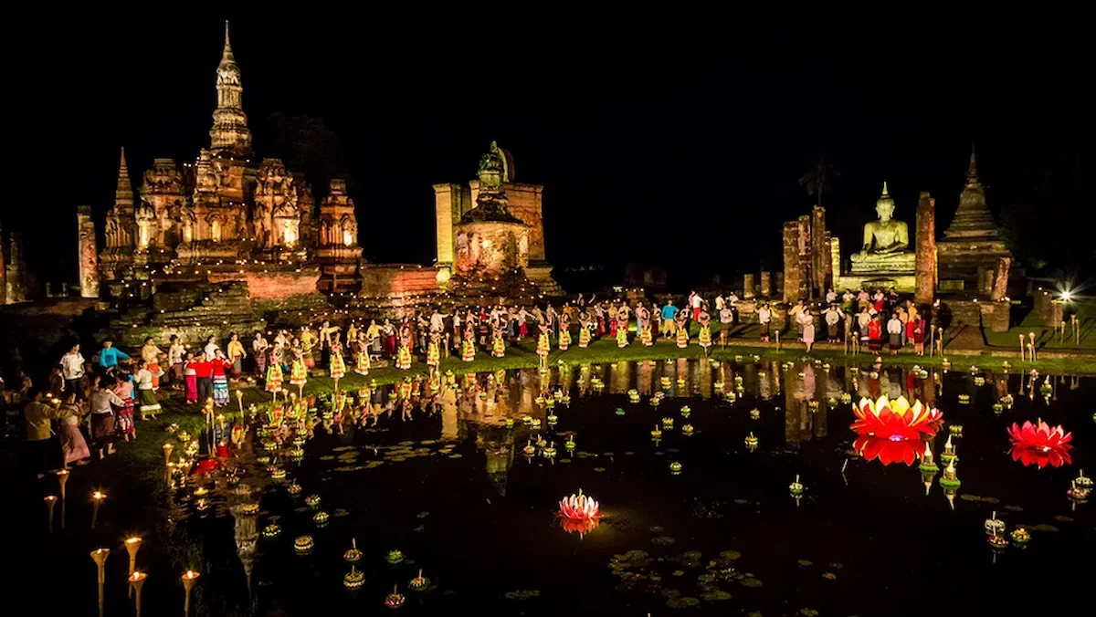 Lễ hội Loy Krathong Thái Lan.