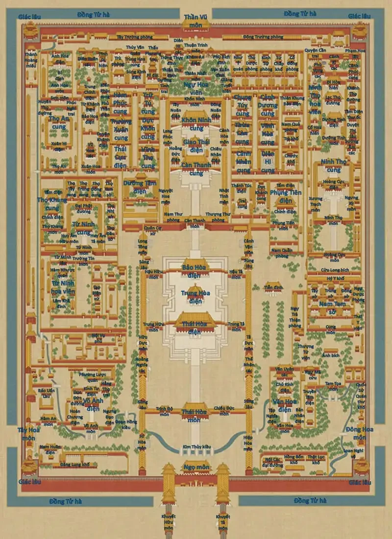 Sơ đồ Tử Cấm Thành