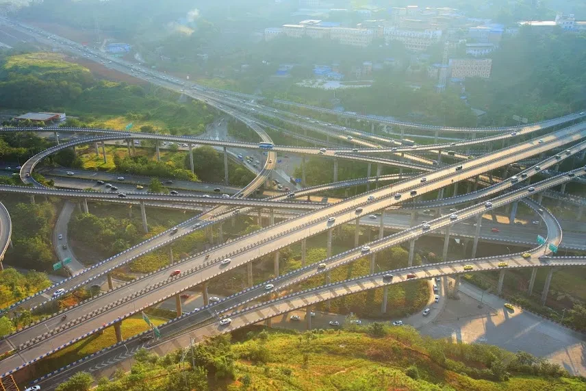 Hệ thống giao thông phức tạp vô cùng tại Trùng Khánh