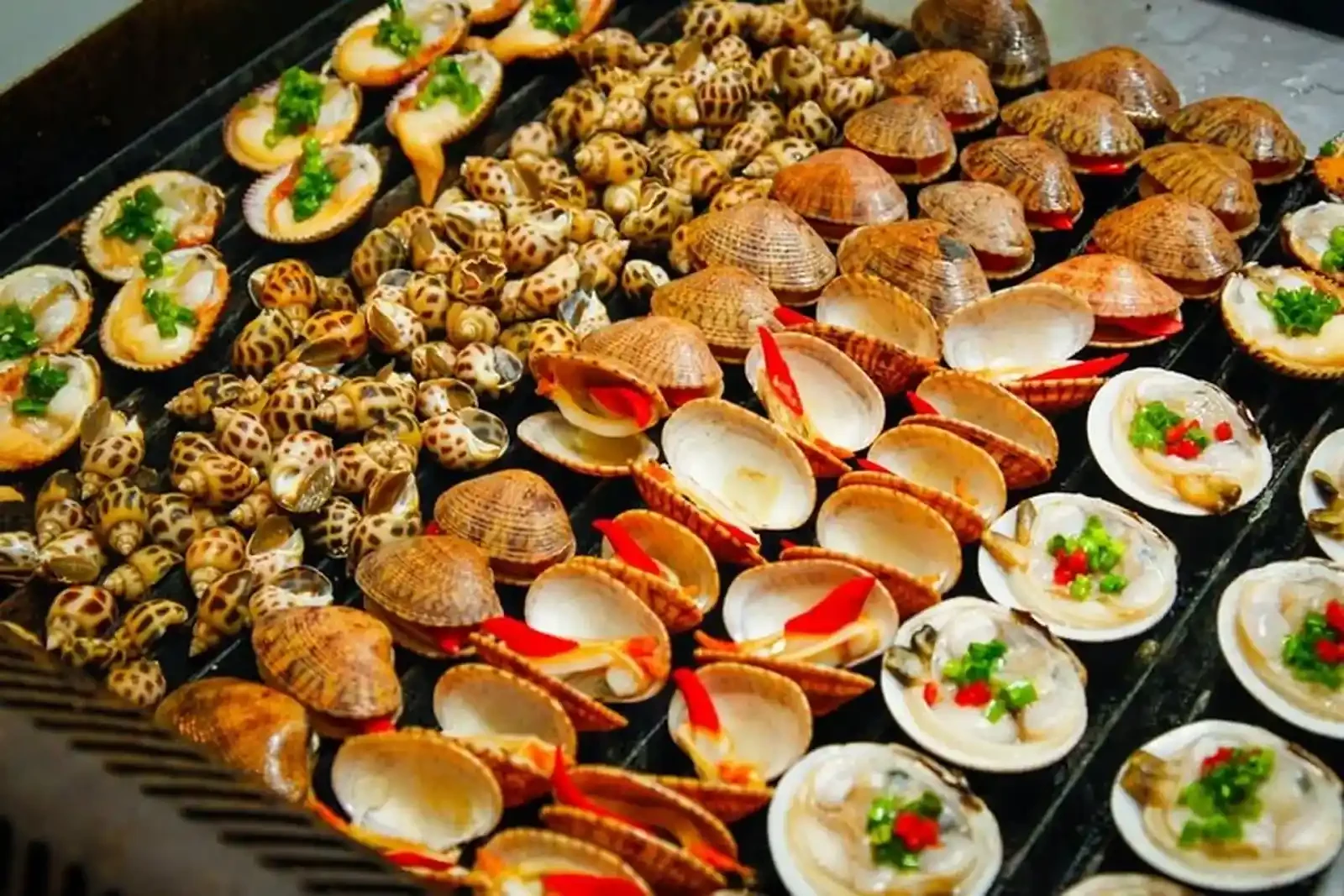 Hải sản nướng tươi sống